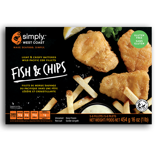 Wild Pacific Fish & Chips (8 x 454g per box) – Simply West Coast